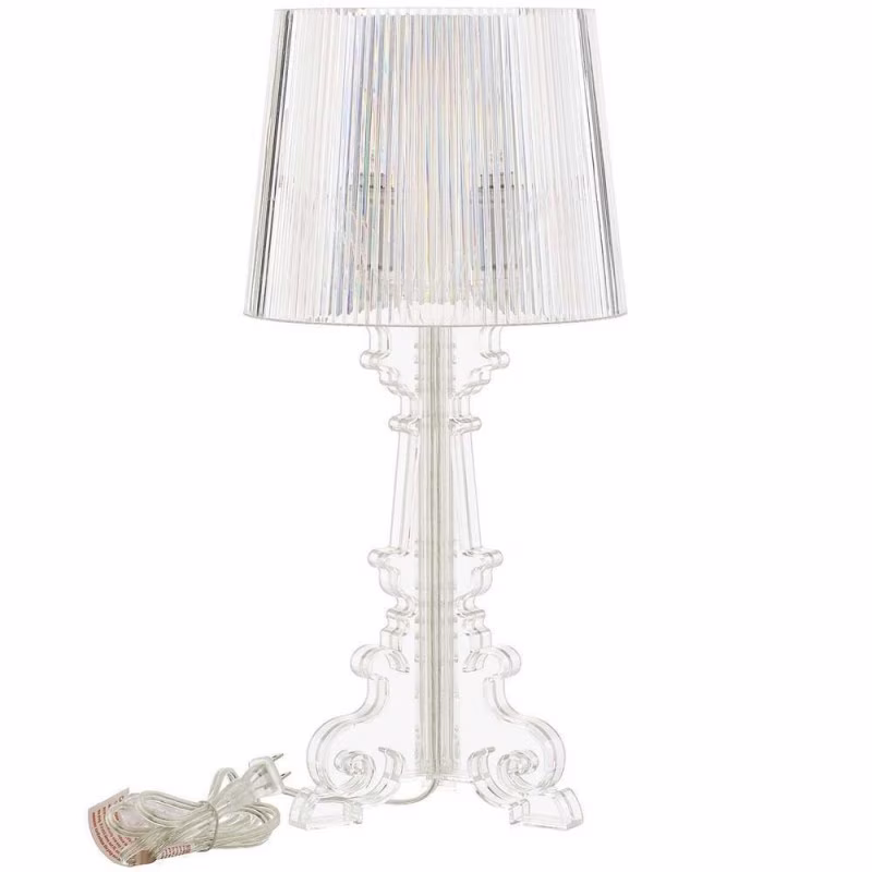 Průhledná metakrylátová stolní lampa Burgo