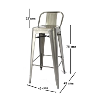 Pack 4 Industriële krukken Bistro LB