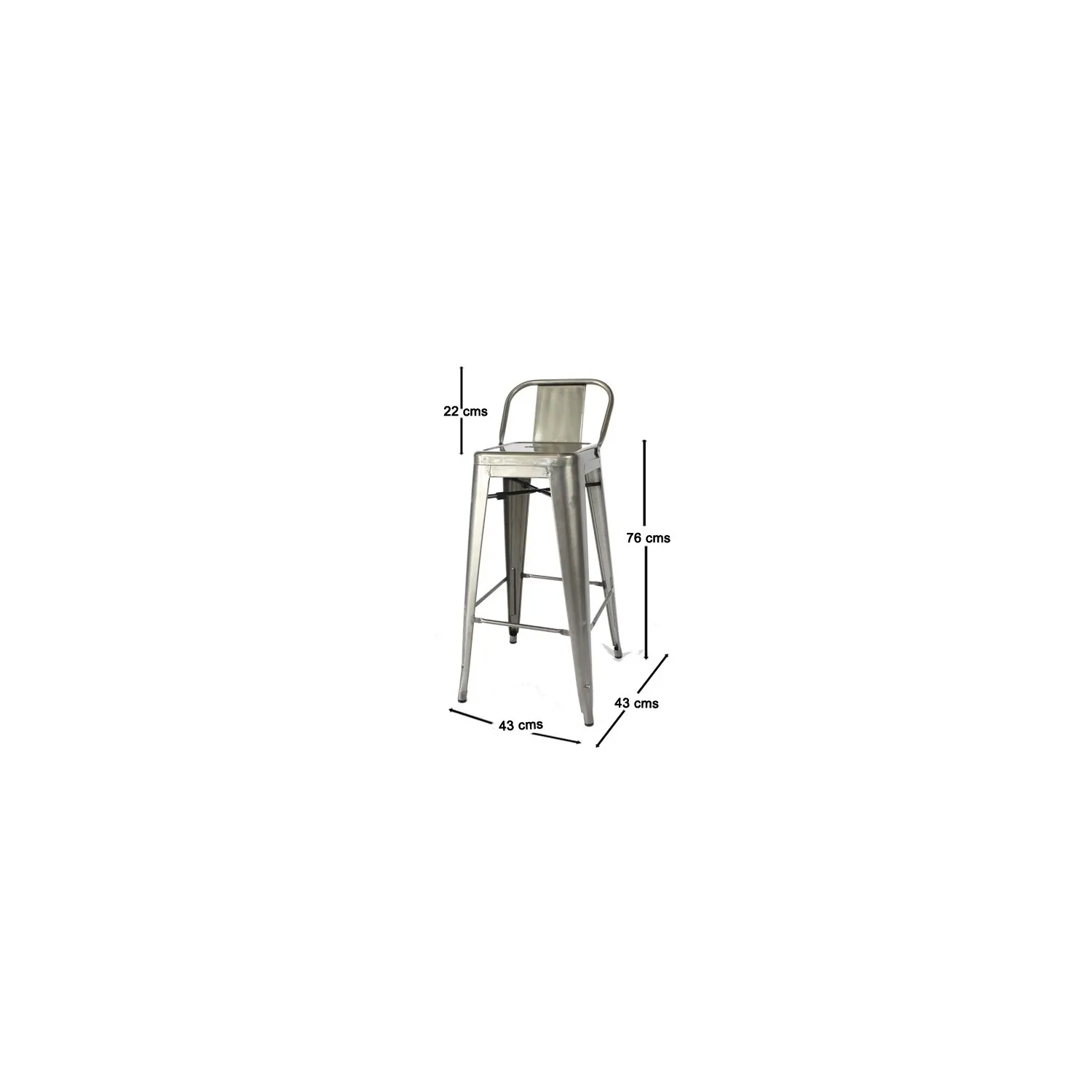 Pack 4 Taburetes industriales Bistro LB