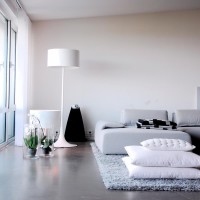 Réplica do abajur de piso Spun Light