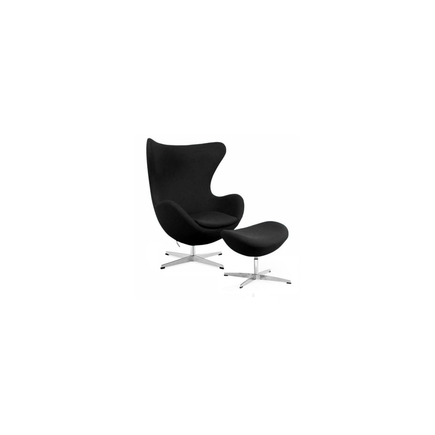 Egg Chair mit Fußstütze asu Kaschmir