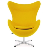 Egg Chair mit Fußstütze asu Kaschmir