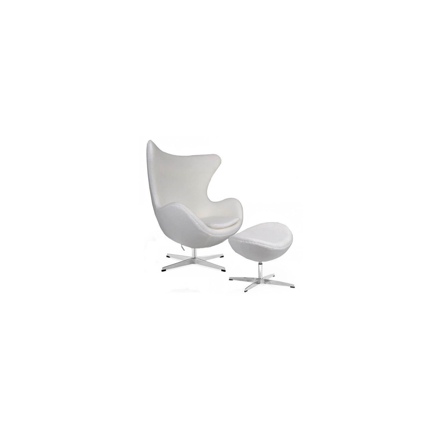 Arne Jacobsen Replica Egg -tuoli ja jalkatuki