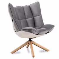 Réplica da poltrona Design Poltrona Husk com apoio para os pés da magnífica designer Patricia Urquiola