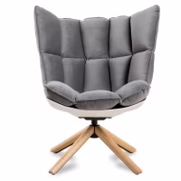 Réplica da poltrona Design Poltrona Husk com apoio para os pés da magnífica designer Patricia Urquiola