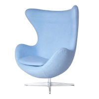 Replika äggstol i kashmir av designern Arne Jacobsen