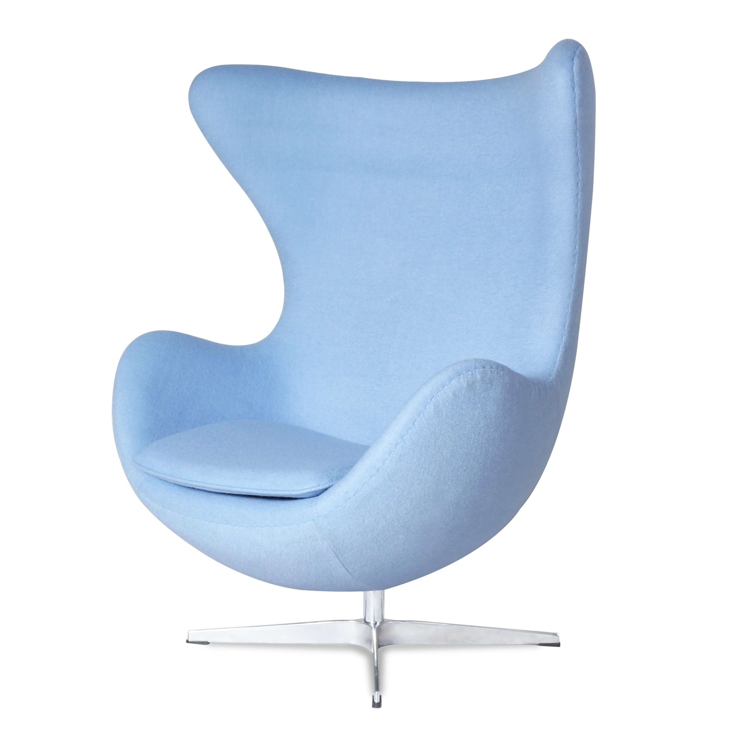 Replica Egg Chair in kasjmier door ontwerper Arne Jacobsen