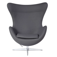 Replika äggstol i kashmir av designern Arne Jacobsen