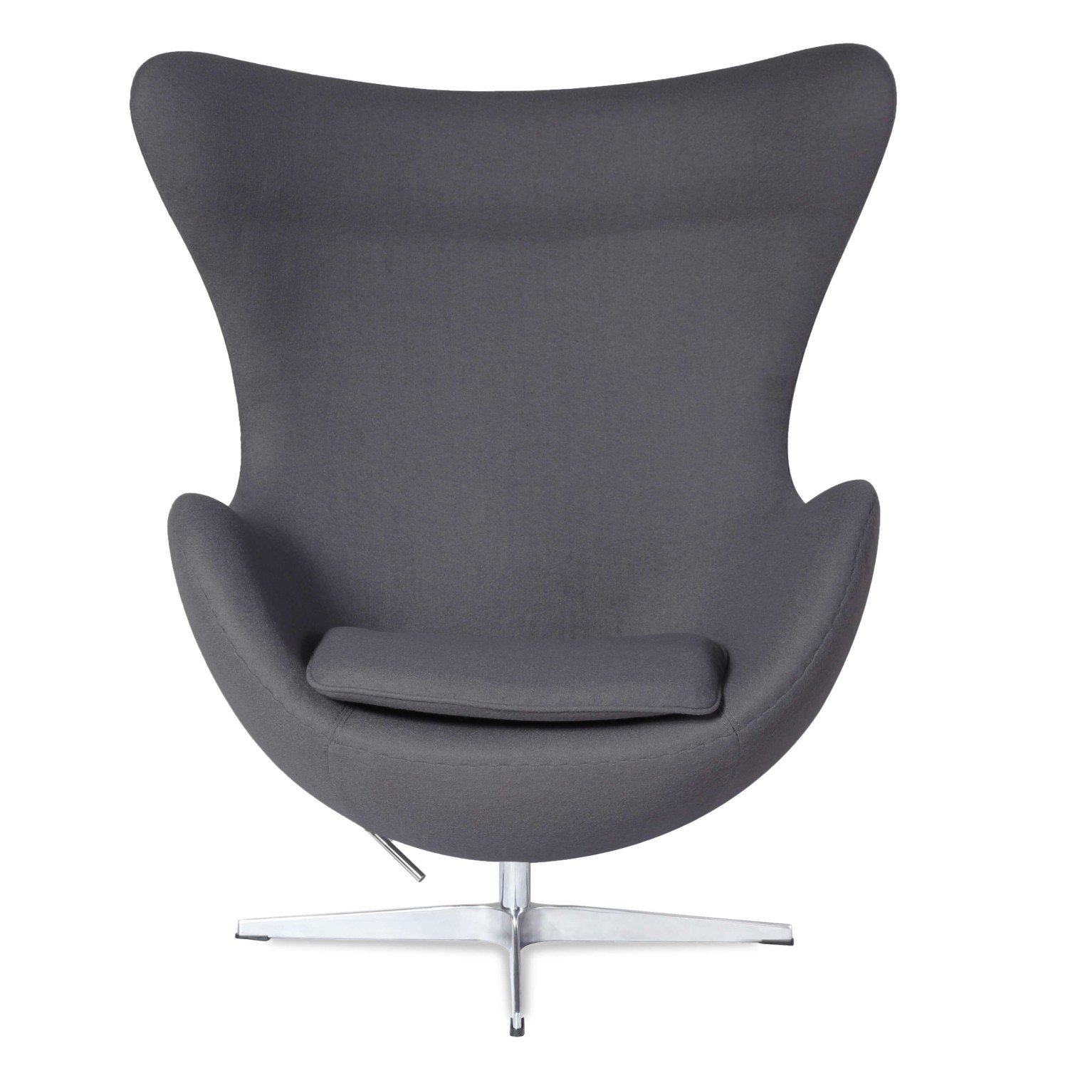 Replica Egg Chair in kasjmier door ontwerper Arne Jacobsen