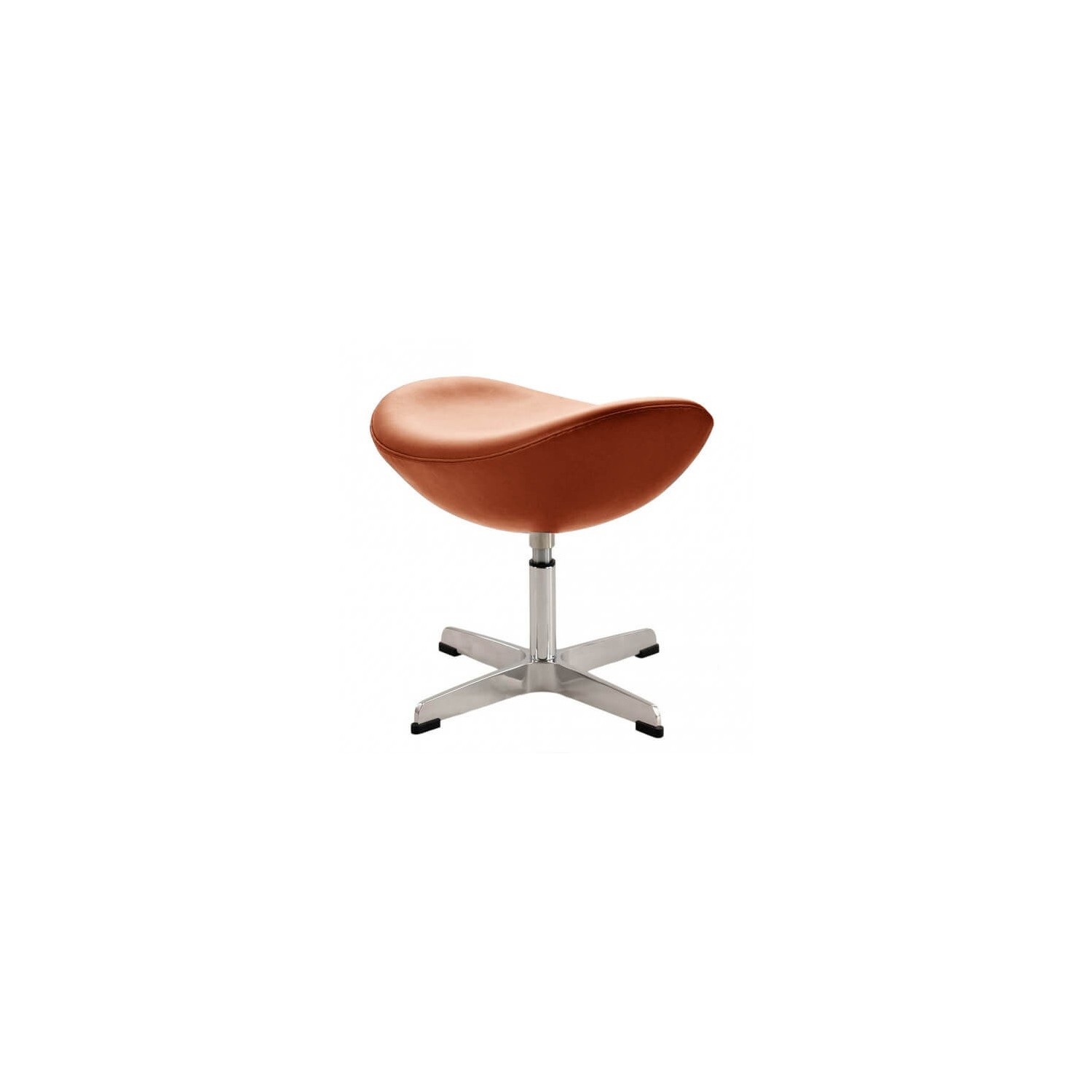 Ottomaanse replica van de lederen Egg Chair van ontwerper Arne Jacobsen