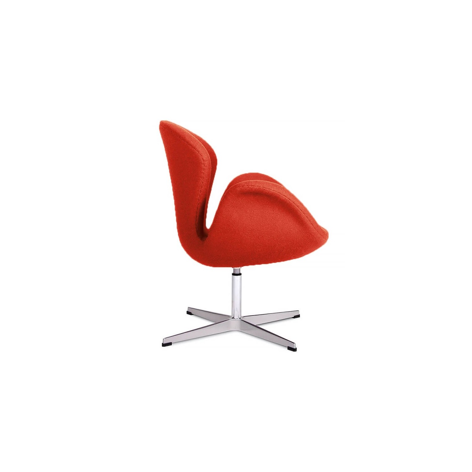 Replica della Swan Chair in cashmere di Arne Jacobsen