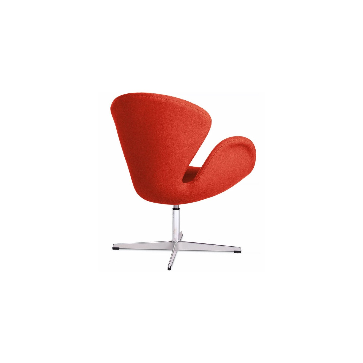 Replica della Swan Chair in cashmere di Arne Jacobsen