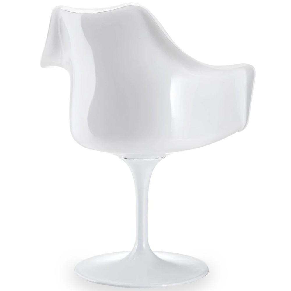 Réplica da cadeira Tulip com apoios para os braços e almofada