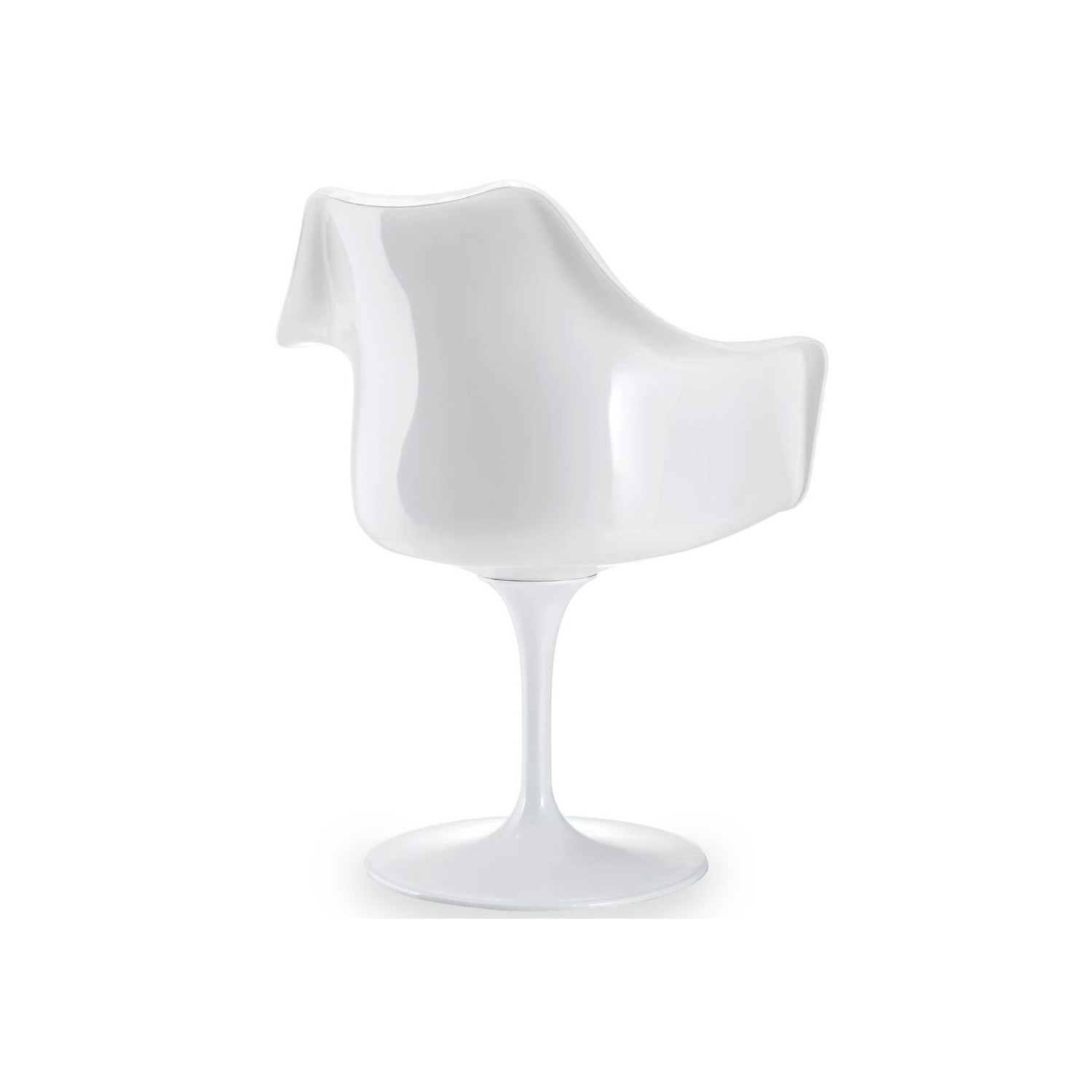 Réplique de la chaise Tulip avec accoudoirs et coussin