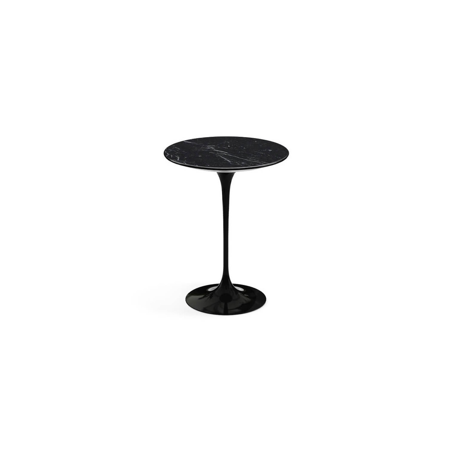 Tulip Side table replica in marquina marble