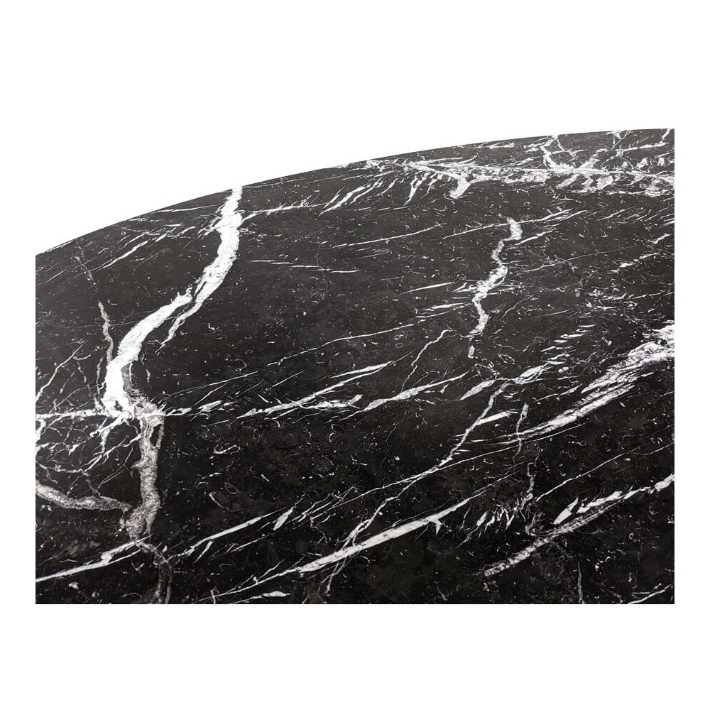 Tulip Side table replica in marquina marble
