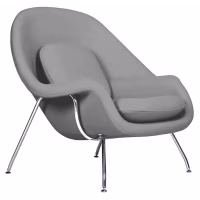 Réplica da cadeira Womb pelo designer Eero Saarinen