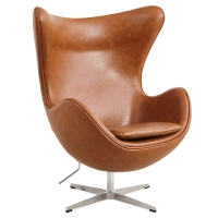 Replika Egg Chair židle z vintage zoufalé koženky