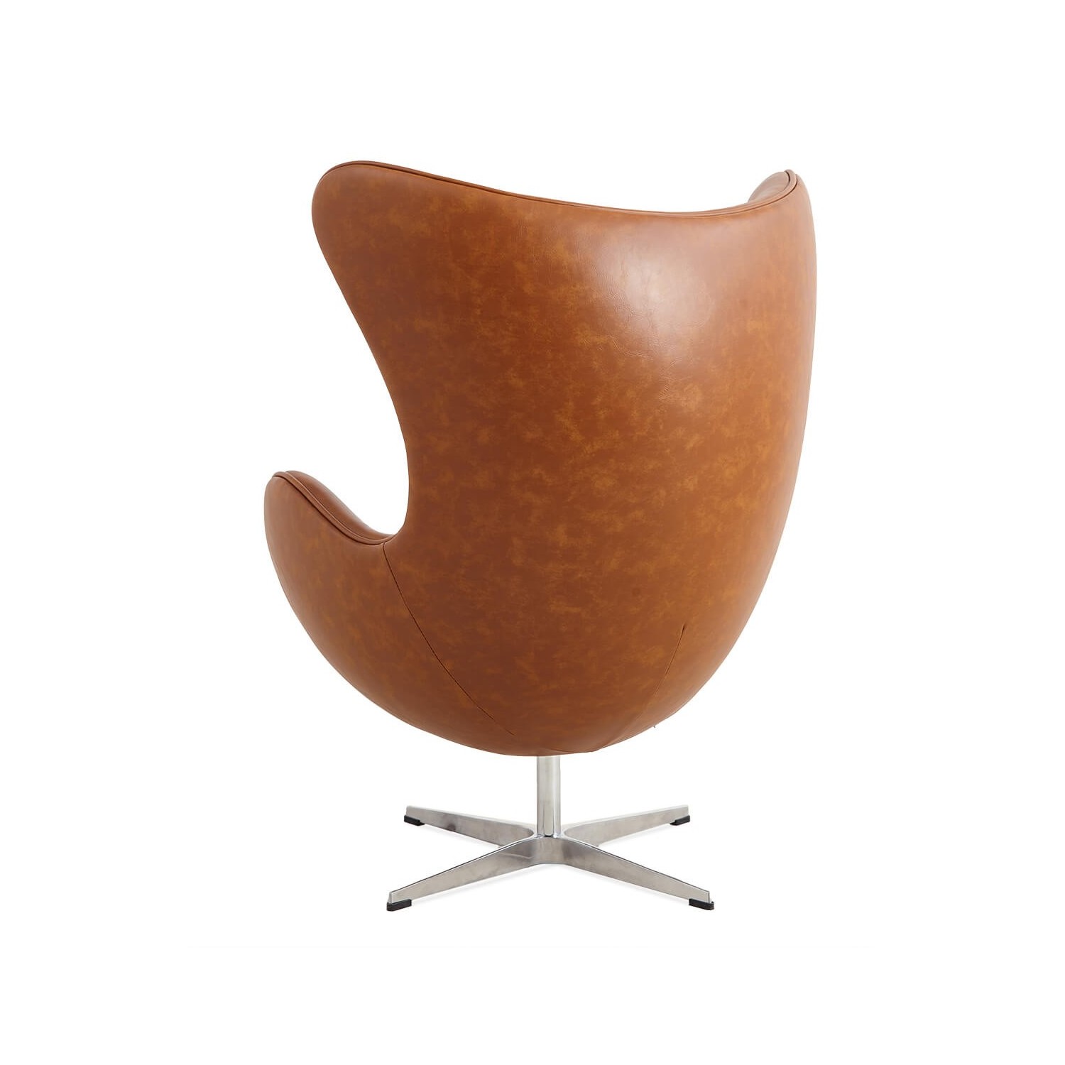 Replika fotela Egg Chair w stylu vintage z postarzanej skóry ekologicznej
