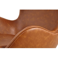 Replica Egg Chair i vintage distressed konstläder