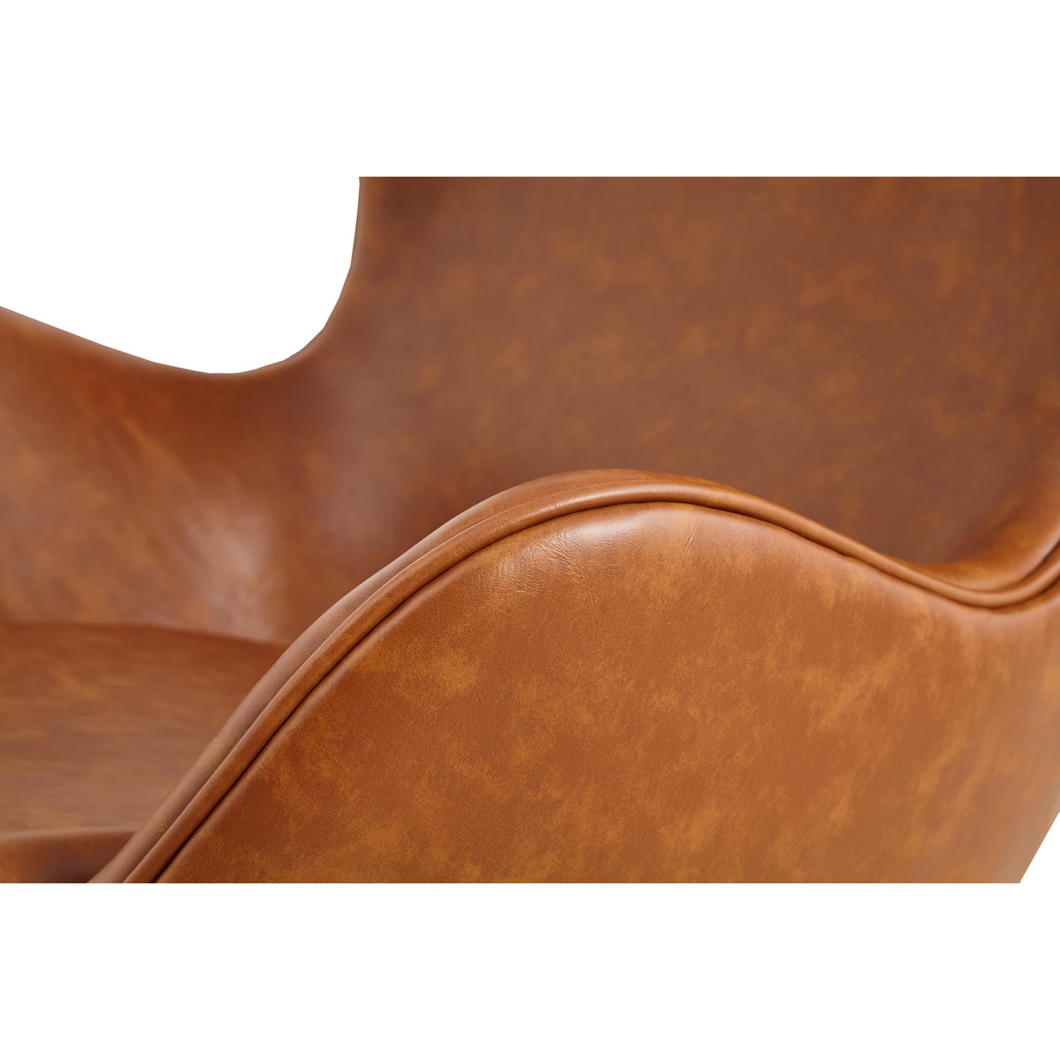 Replica Egg Chair aus Kunstleder im Vintage-Look