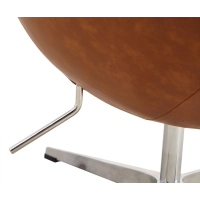 Replika fotela Egg Chair w stylu vintage z postarzanej skóry ekologicznej