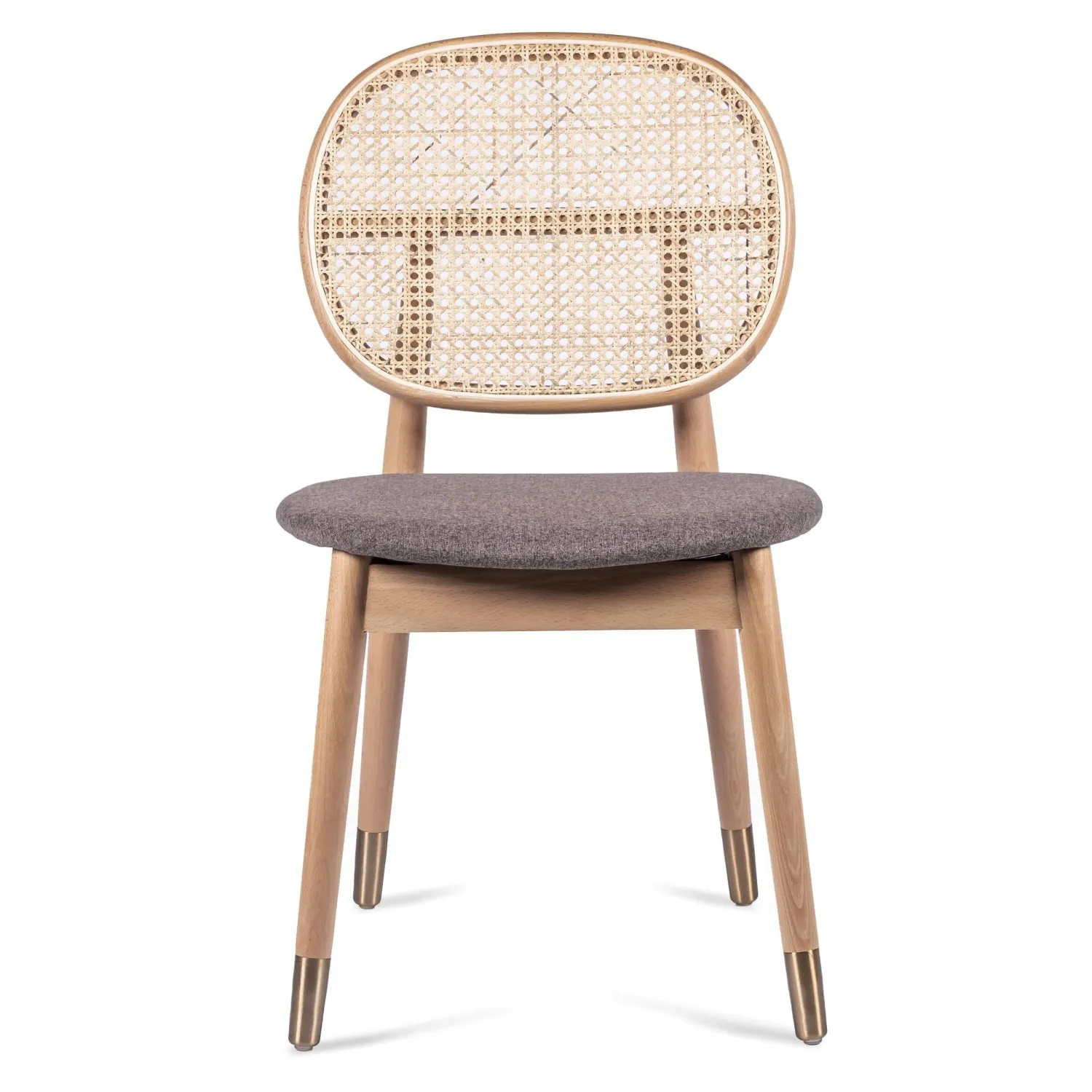 Silla Marsh en Ratán Natural y Cojín de Algodón estilo vintage