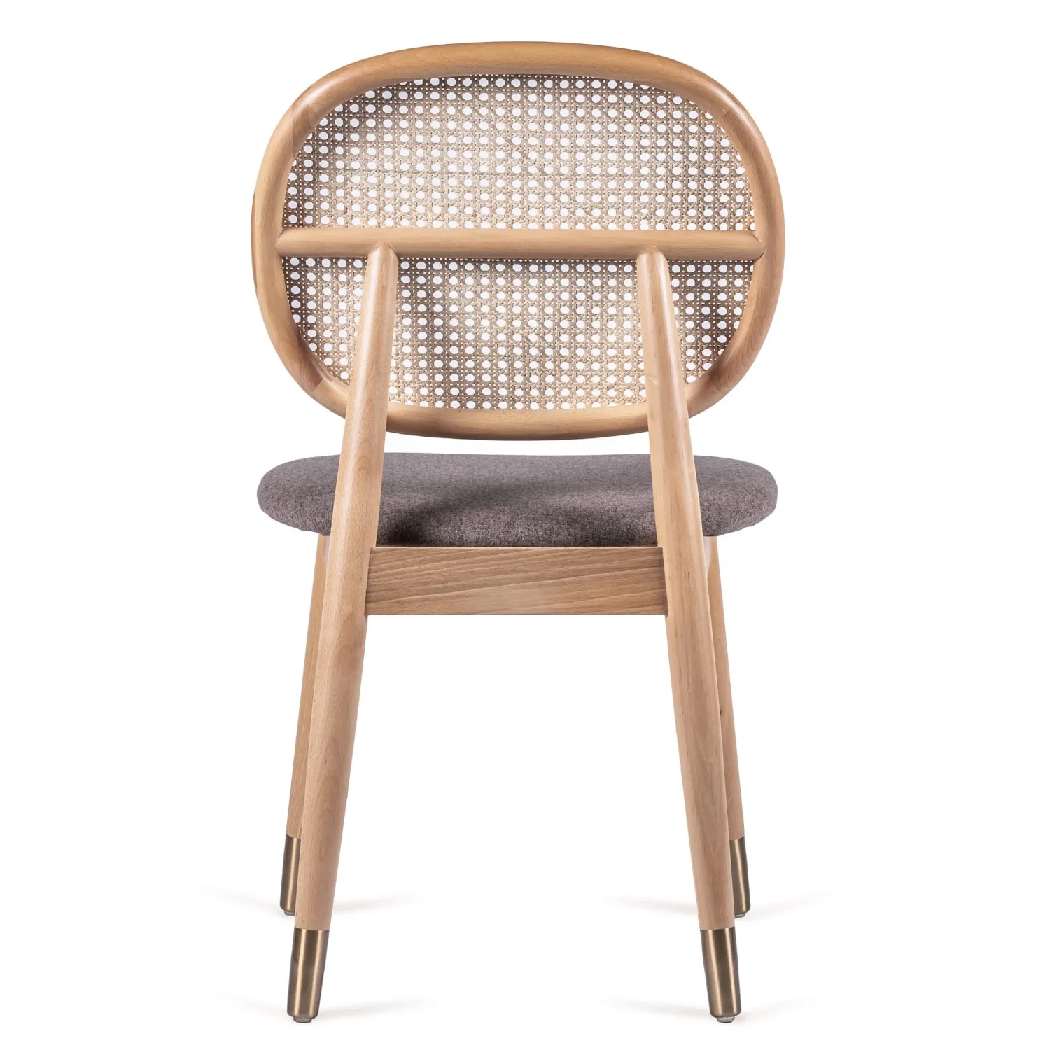 Silla Marsh en Ratán Natural y Cojín de Algodón estilo vintage