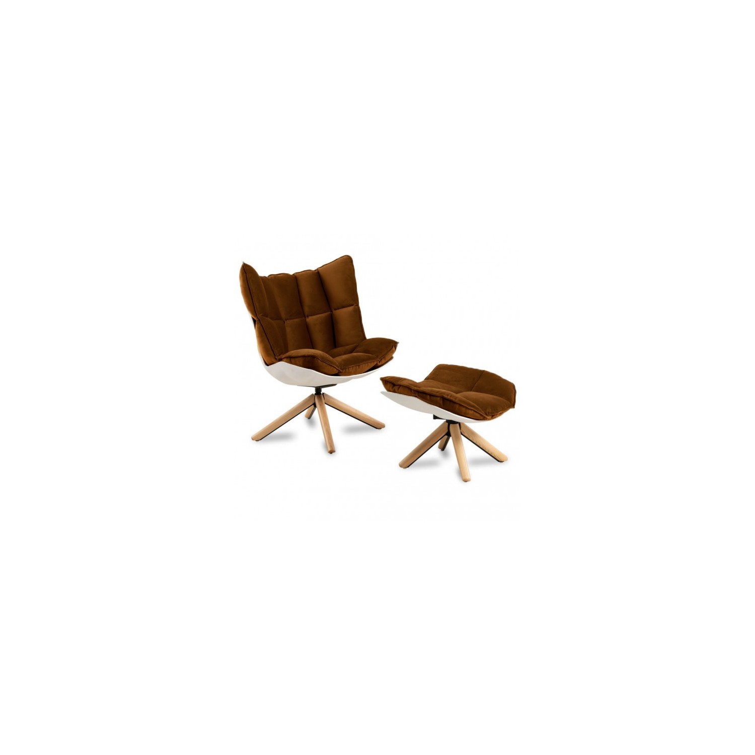 Replica van de Design fauteuil Husk Fauteuil met voetensteun van de magnifieke ontwerper Patricia Urquiola