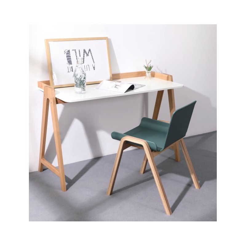 Pop Schreibtisch mit Beinen aus massiver Eiche