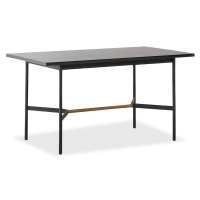 Table à Manger Rectangulaire Blackstorm 140x80cm en Bois de Chêne