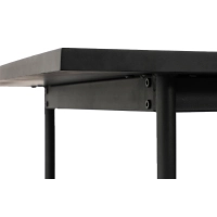 Tavolo da pranzo rettangolare Blackstorm 140x80cm in legno di quercia
