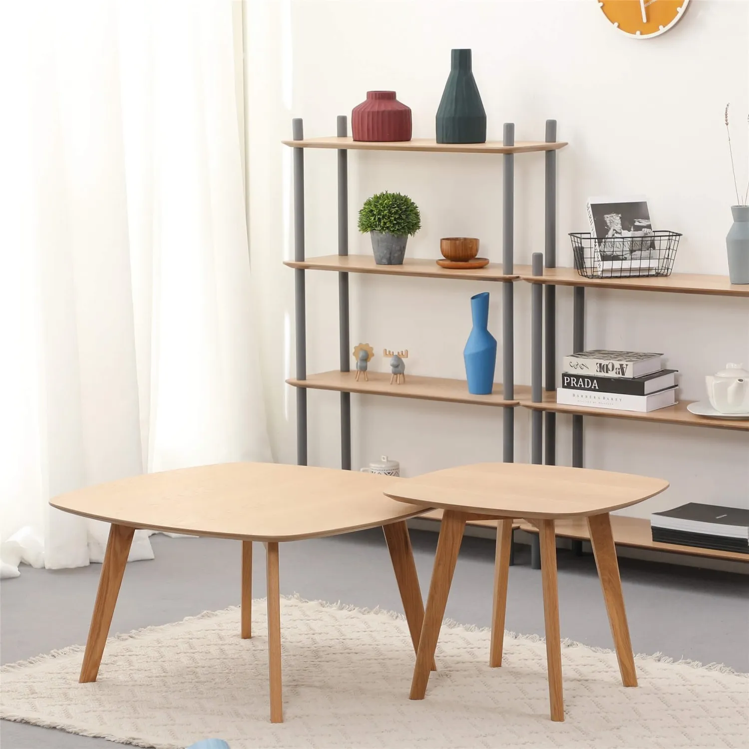 Set de Mesas Auxiliares Northpole en Madera de Roble