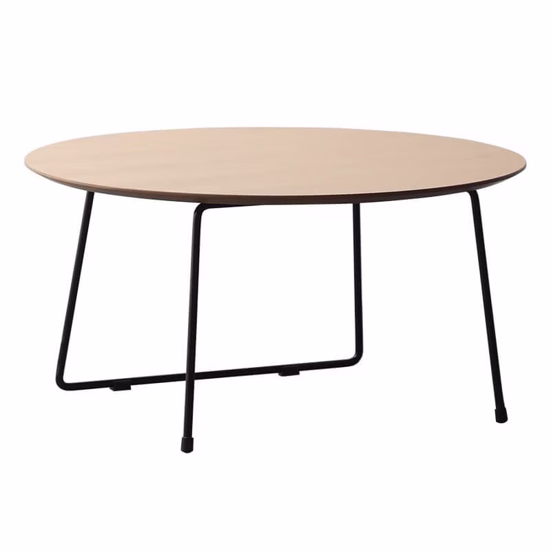 Table Basse Ronde 80cm en Bois de Chêne