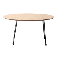 Tavolino Rotondo 80cm in Legno di Quercia
