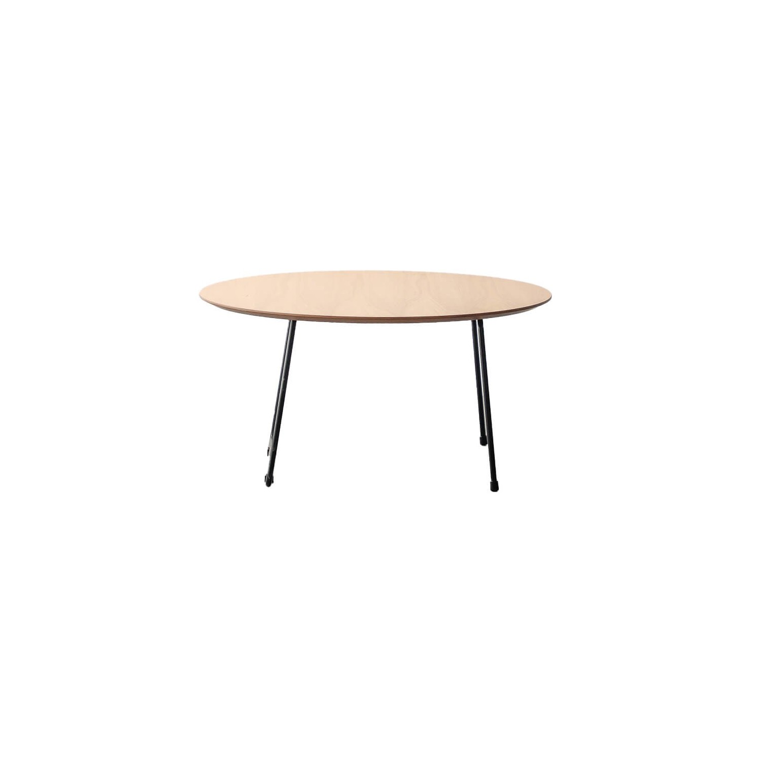 Tavolino Rotondo 80cm in Legno di Quercia