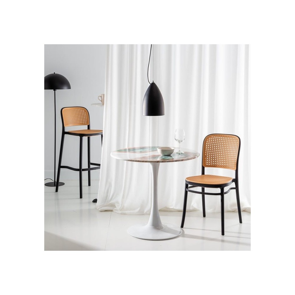 Synthetic Rattan High Stool