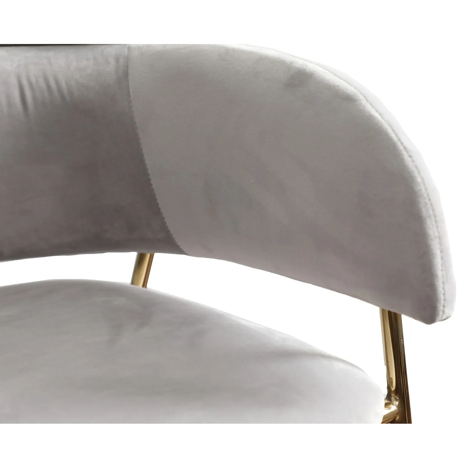 Tabouret haut rembourré avec pieds dorés