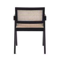 Réplica da cadeira Chandigarh com braços do designer Pierre Jeanneret 