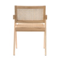 Réplica da cadeira Chandigarh com braços do designer Pierre Jeanneret 