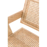 Réplica da cadeira Chandigarh com braços do designer Pierre Jeanneret 