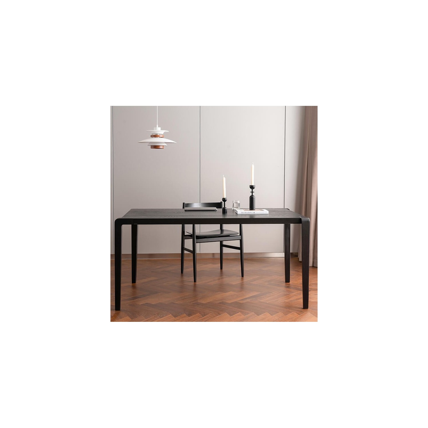 Inmod rectangular wooden dining table