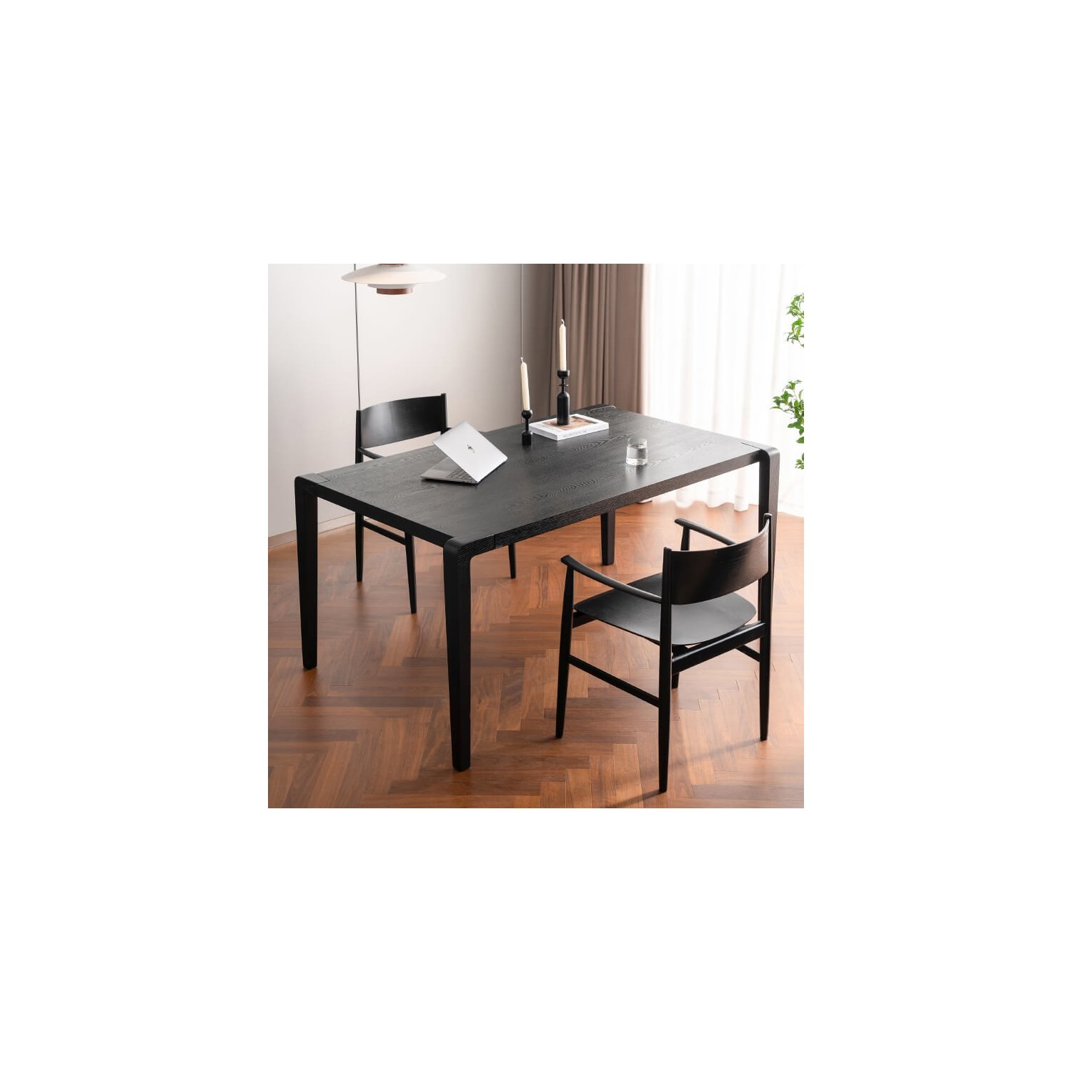 Inmod rectangular wooden dining table