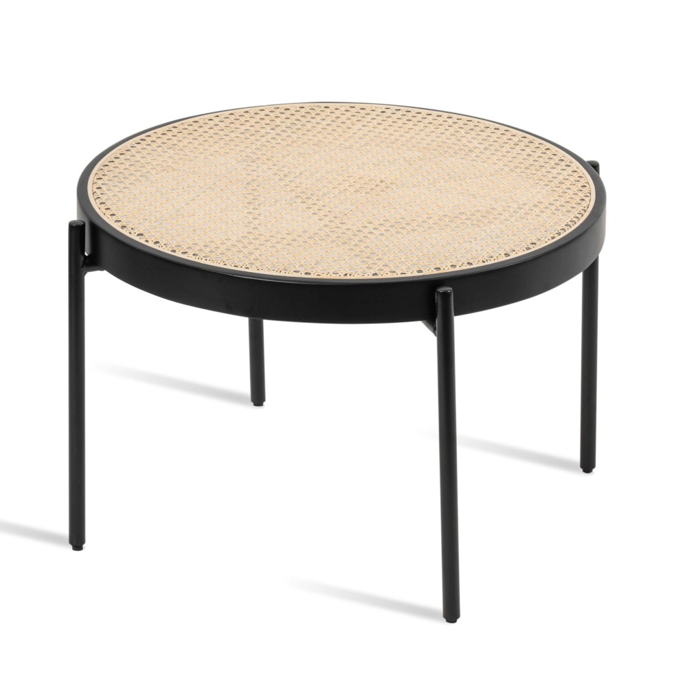 Mesa auxiliar North en ratán de 65cm