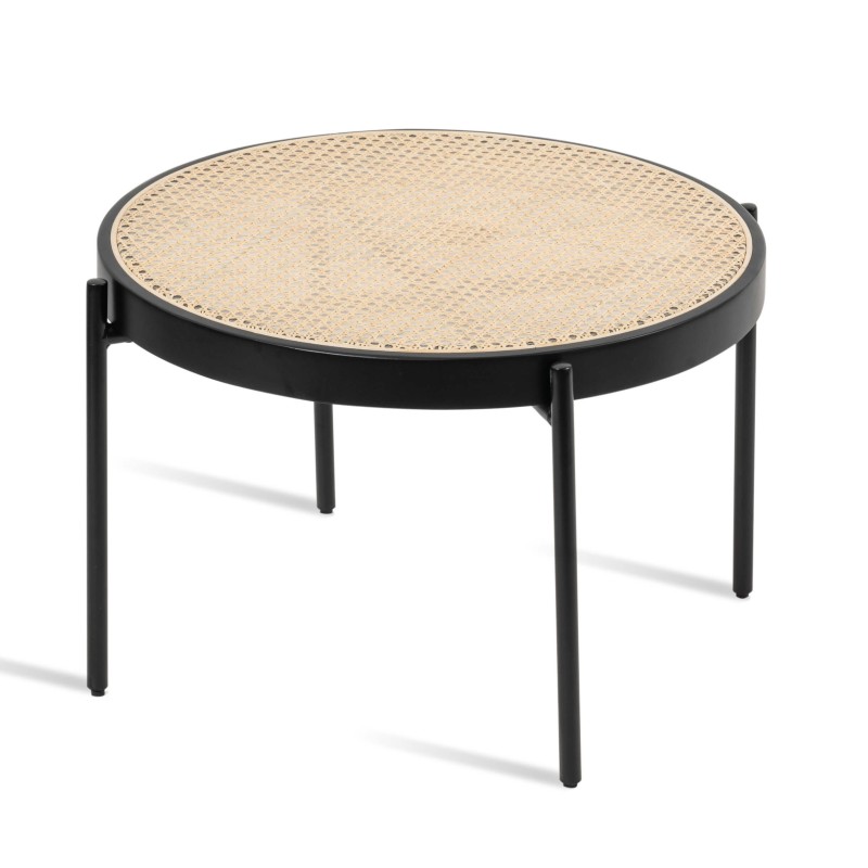 Mesa auxiliar North en ratán de 65cm