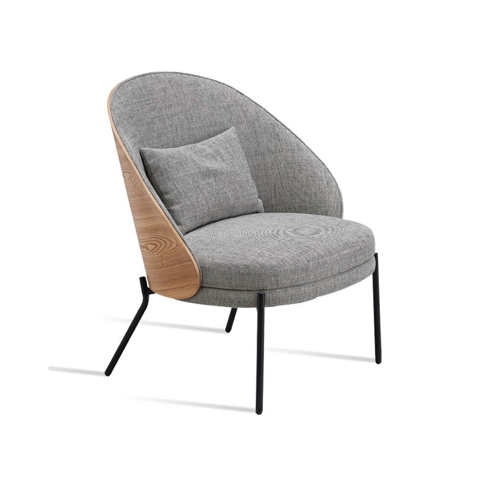 Nordic Earth armchair with cotton cushion
