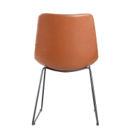 Chaise Industrielle "City" Rembourrée en Simili Cuir