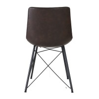 Cadeira industrial Jules estofada em couro sintético