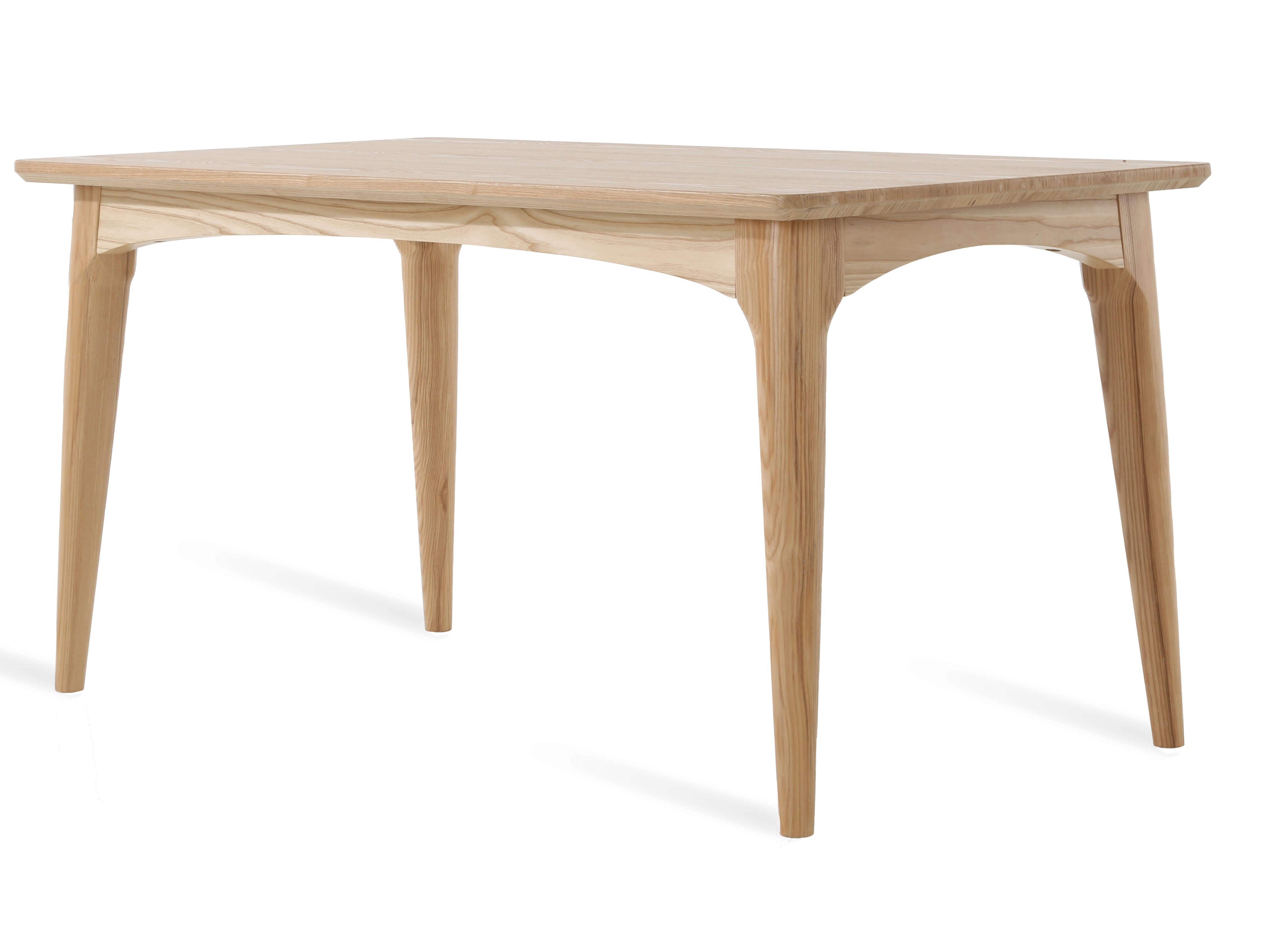 Mesa auxiliar redonda de madera de fresno color natural estilo nórdico