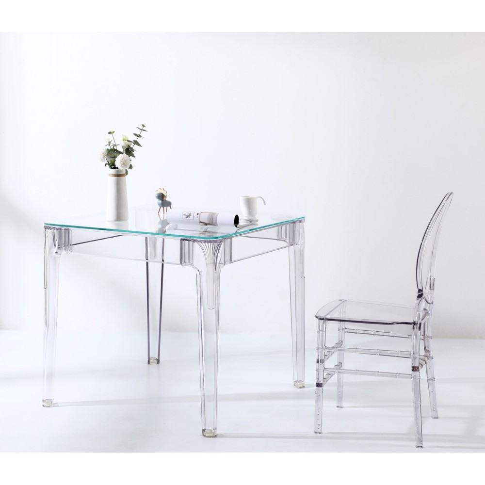 Mesa Ghost Cuadrada de 80cm